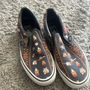 Vans Kids Slip-On Shoes - Black and Red